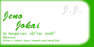 jeno jokai business card